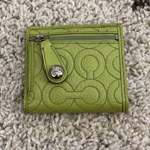 Coach lime green wallet